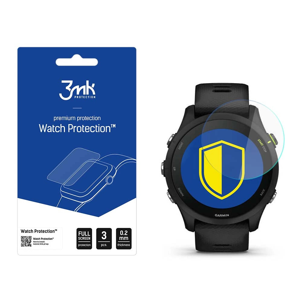Garmin Forerunner 255 - 3mk Watch ProtectionTM v. FlexibleGlass Lite