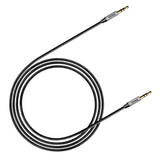 Baseus Yiven M30 stereo AUX 3,5 mm lydkabel mandlig mini jack 1m sølv-sort (CAM30-BS1)