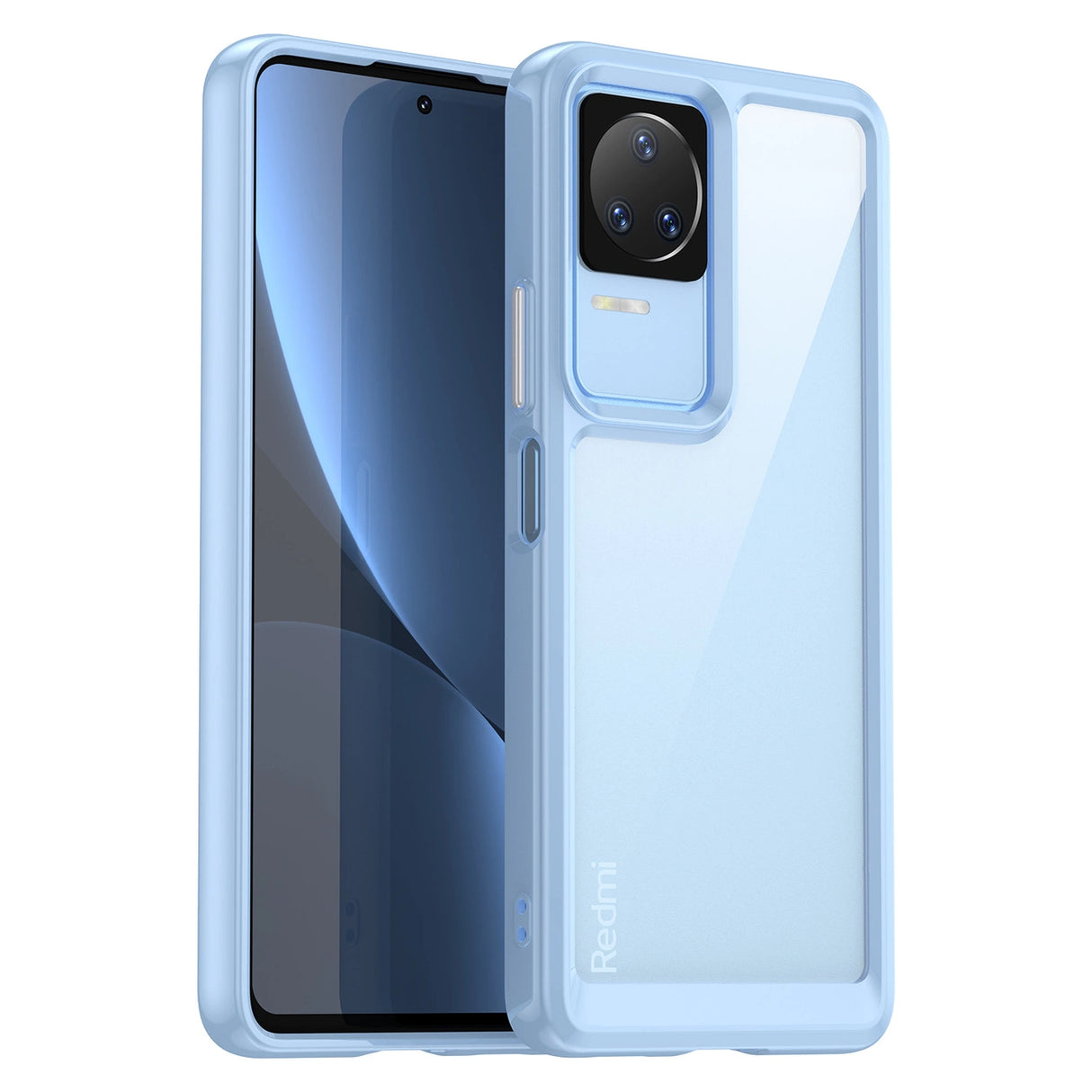 Outer Space Case til Xiaomi Poco F4 5G cover med en fleksibel ramme blå