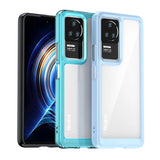 Outer Space Case til Xiaomi Poco F4 5G cover med en fleksibel ramme blå