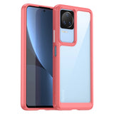 Outer Space Case Xiaomi Poco F4 5G cover med en fleksibel ramme rød