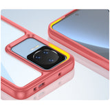 Outer Space Case Xiaomi Poco F4 5G cover med en fleksibel ramme rød