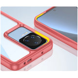 Outer Space Case Xiaomi Poco F4 5G cover med en fleksibel ramme rød