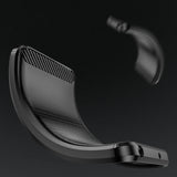 Carbon Case til Xiaomi Poco F4 5G fleksibelt silikone carbon cover sort
