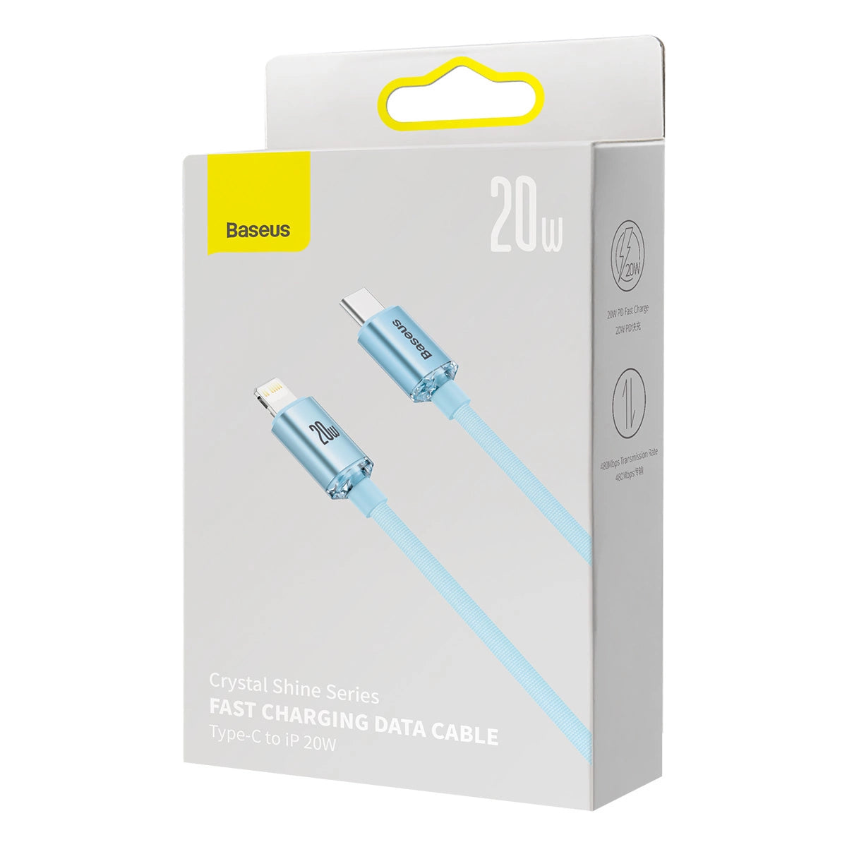 Baseus CAJY001303 Lightning - USB-C PD kabel 20W 480Mb/s 1.2m - blå