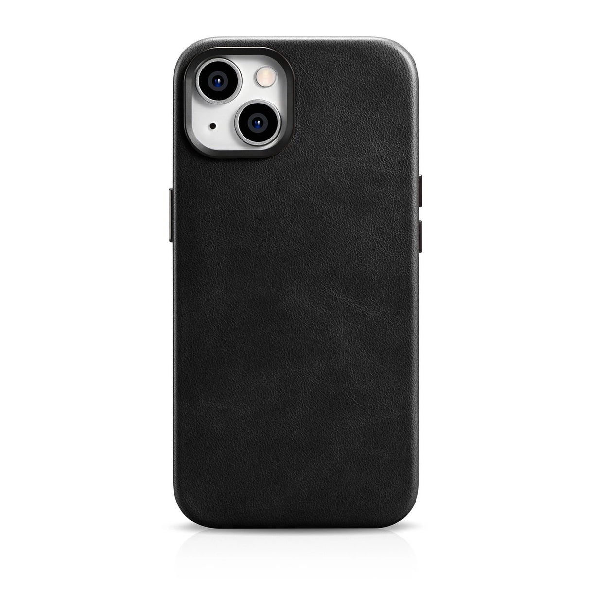iCarer Oil Wax Premium Ledder Case iPhone 14 Magnetisk Ledder Case med MagSafe Black (WMI14220701-BK)
