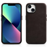 iCarer Oil Wax Premium Leather Case magnetisk læder- iPhone 14 med MagSafe brun (WMI14220701-BN)
