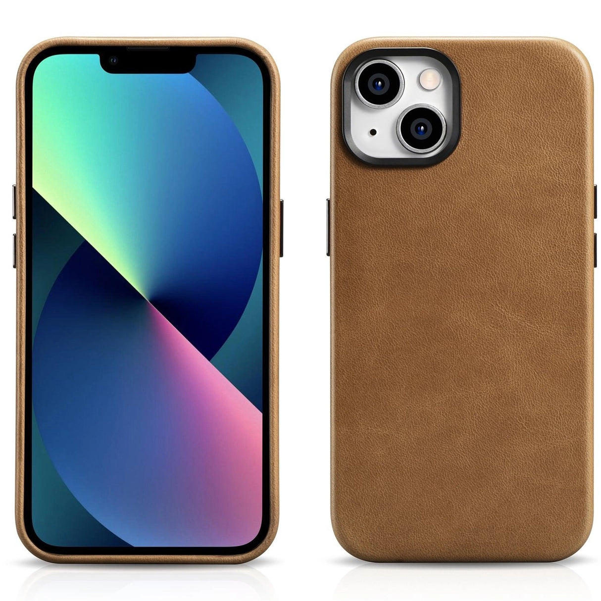 iCarer Oil Wax Premium Ledder Case iPhone 14 Plus Magnetisk Ledder Case med MagSafe Brown (WMI14220703-TN)