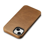 iCarer Oil Wax Premium Ledder Case iPhone 14 Plus Magnetisk Ledder Case med MagSafe Brown (WMI14220703-TN)