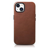 iCarer Oil Wax Premium Ledder Case iPhone 14 Plus Magnetisk Ledder Case med MagSafe Brown (WMI14220703-RB)