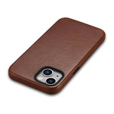 iCarer Oil Wax Premium Ledder Case iPhone 14 Plus Magnetisk Ledder Case med MagSafe Brown (WMI14220703-RB)
