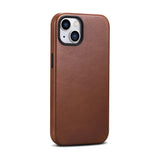 iCarer Oil Wax Premium Ledder Case iPhone 14 Plus Magnetisk Ledder Case med MagSafe Brown (WMI14220703-RB)