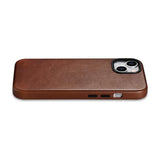 iCarer Oil Wax Premium Ledder Case iPhone 14 Plus Magnetisk Ledder Case med MagSafe Brown (WMI14220703-RB)