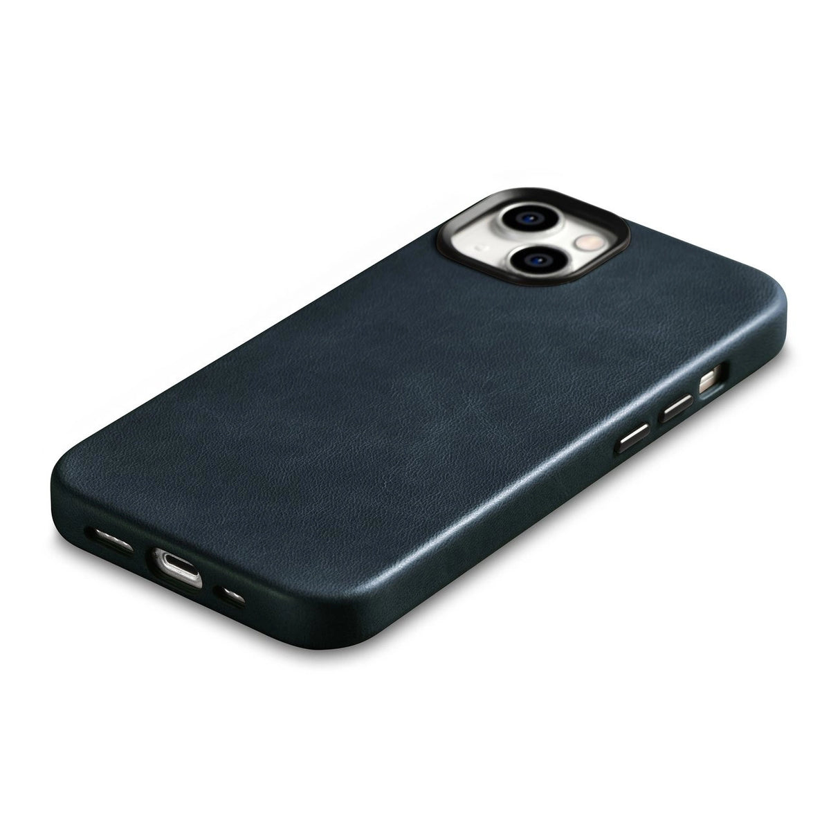 iCarer Oil Wax Premium Ledder Case iPhone 14 Plus Magnetisk Ledder Case med MagSafe mørkblå (WMI14220703-BU)