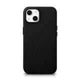 iCarer Litchi Premium Ledder Case iPhone 14 Magnetisk Ledder Case med MagSafe Black (WMI14220709-BK)