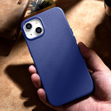 iCarer Litchi Premium Ledder Case iPhone 14 Magnetisk Ledder Case med MagSafe Dark Blue (WMI14220709-DB)