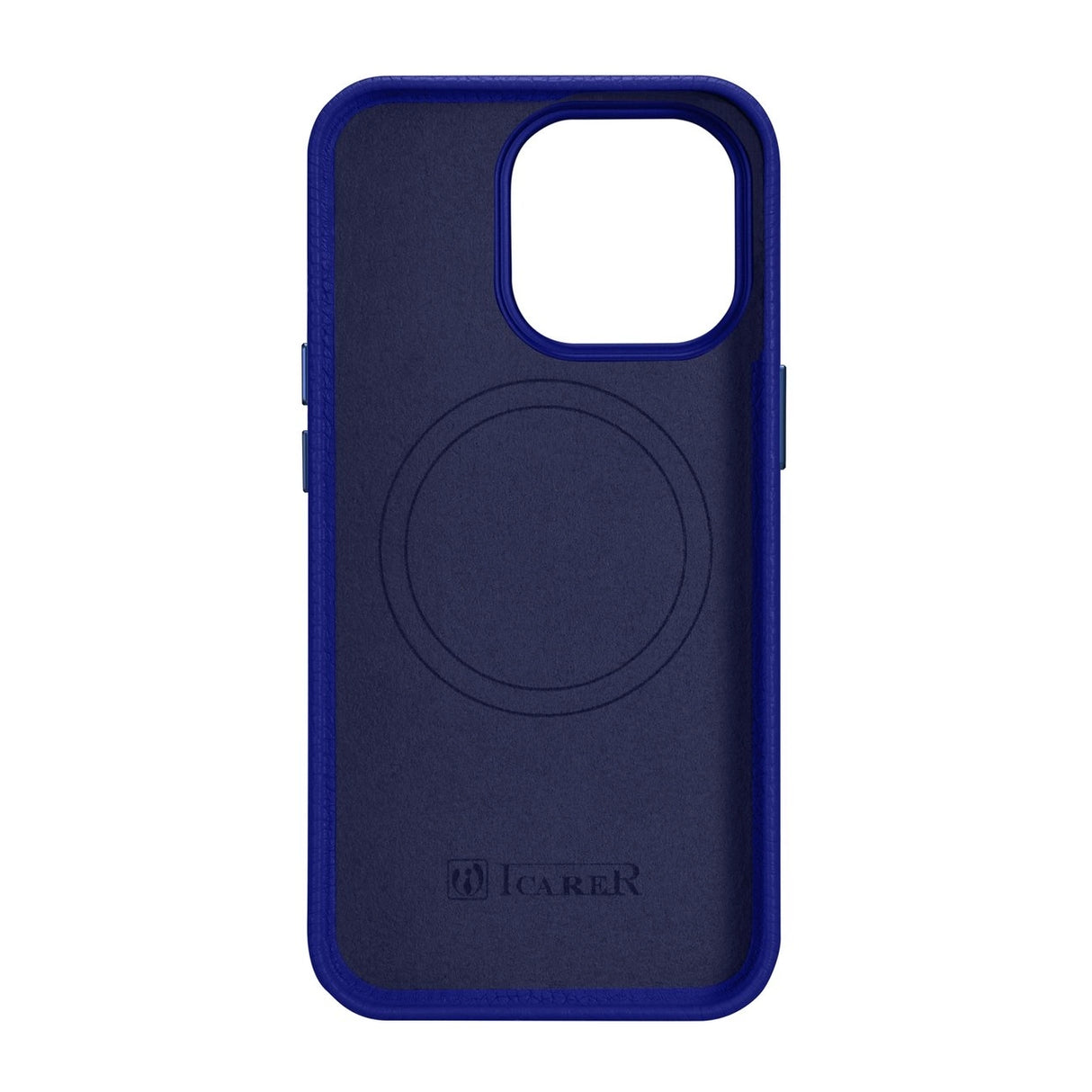 iCarer Litchi Premium Ledder Case iPhone 14 Pro Magnetisk Ledder Case med MagSafe Dark Blue (WMI14220710-DB)
