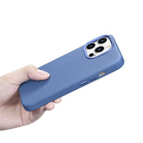 iCarer Litchi Premium Ledder Case iPhone 14 Pro Magnetisk Ledder Case med MagSafe Light Blue (WMI14220710-LB)