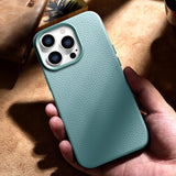 iCarer Litchi Premium Ledder Case iPhone 14 Pro Magnetisk Ledder Case med MagSafe Green (WMI14220710-GN)