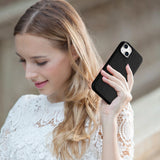 iCarer Litchi Premium Ledder Case iPhone 14 Plus Magnetisk Ledder Case med MagSafe Black (WMI14220711-BK)