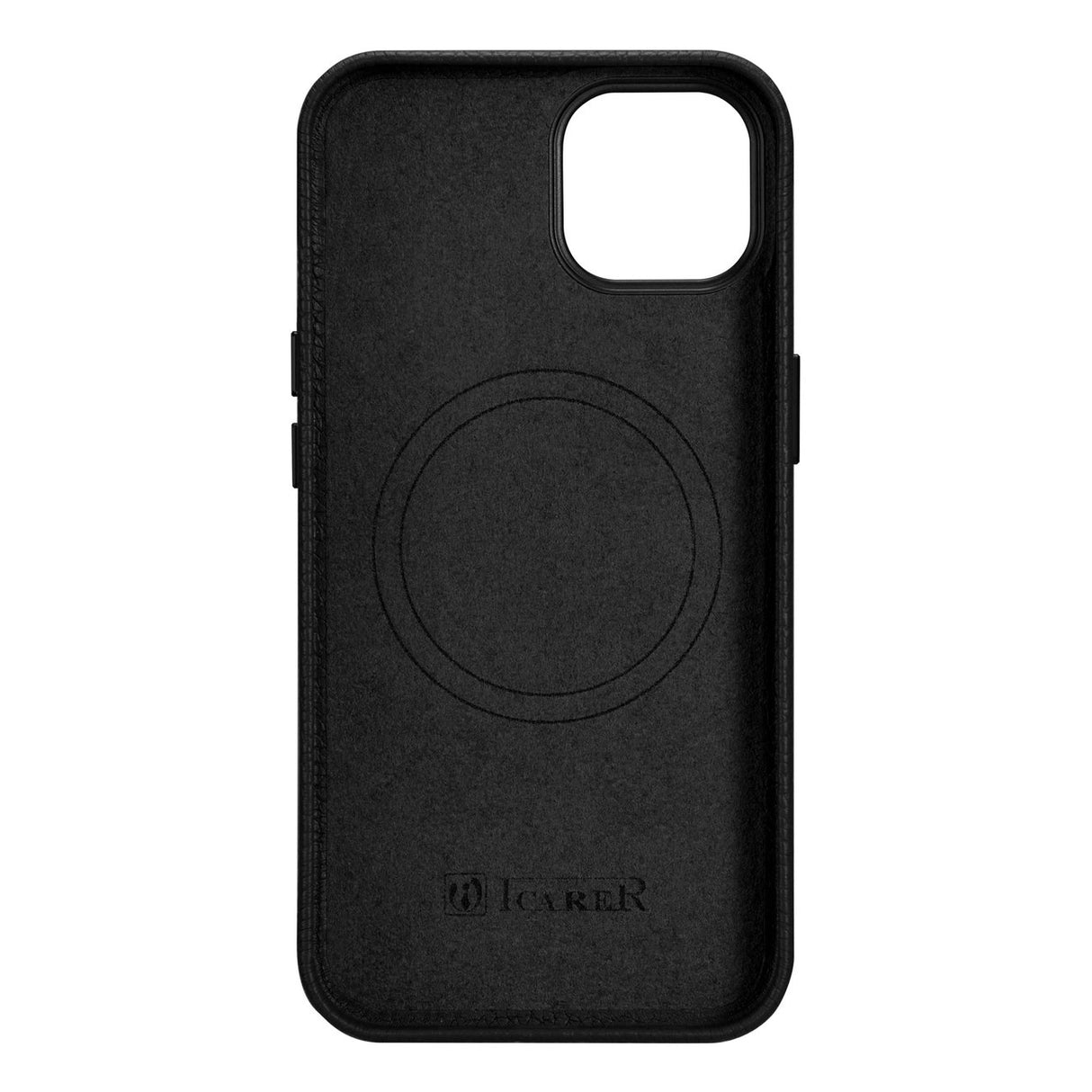 iCarer Litchi Premium Ledder Case iPhone 14 Plus Magnetisk Ledder Case med MagSafe Black (WMI14220711-BK)
