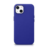 iCarer Litchi Premium Ledder Case iPhone 14 Plus Magnetisk Ledder Case med MagSafe Dark Blue (WMI14220711-DB)