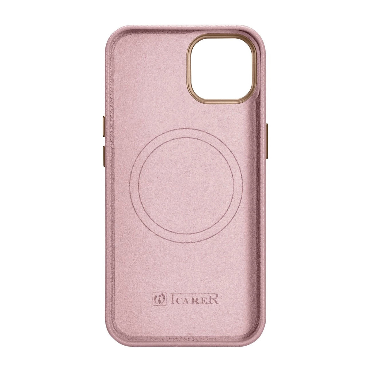 iCarer Litchi Premium Ledder Case iPhone 14 Plus Magnetisk Ledder Case med MagSafe Pink (WMI14220711-PK)