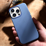 iCarer Litchi Premium Ledder Case iPhone 14 Pro Max Magnetisk Ledder Case med MagSafe Light Blue (WMI14220712-LB)