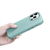 iCarer Litchi Premium Ledder Case iPhone 14 Pro Max Magnetisk Ledder Case med MagSafe Green (WMI14220712-GN)