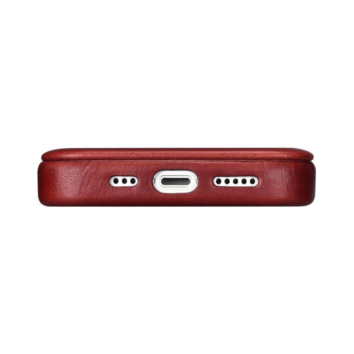 iCarer CE Oil Wax Premium Leather Folio Case iPhone 14 Plus Magnetic Flip Leather Folio Case MagSafe Red (AKI14220707-RD)