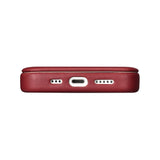 iCarer CE Premium Leather Folio Case iPhone 14 Pro Magnetisk Flip Leather Folio Case MagSafe Red (WMI14220714-RD)