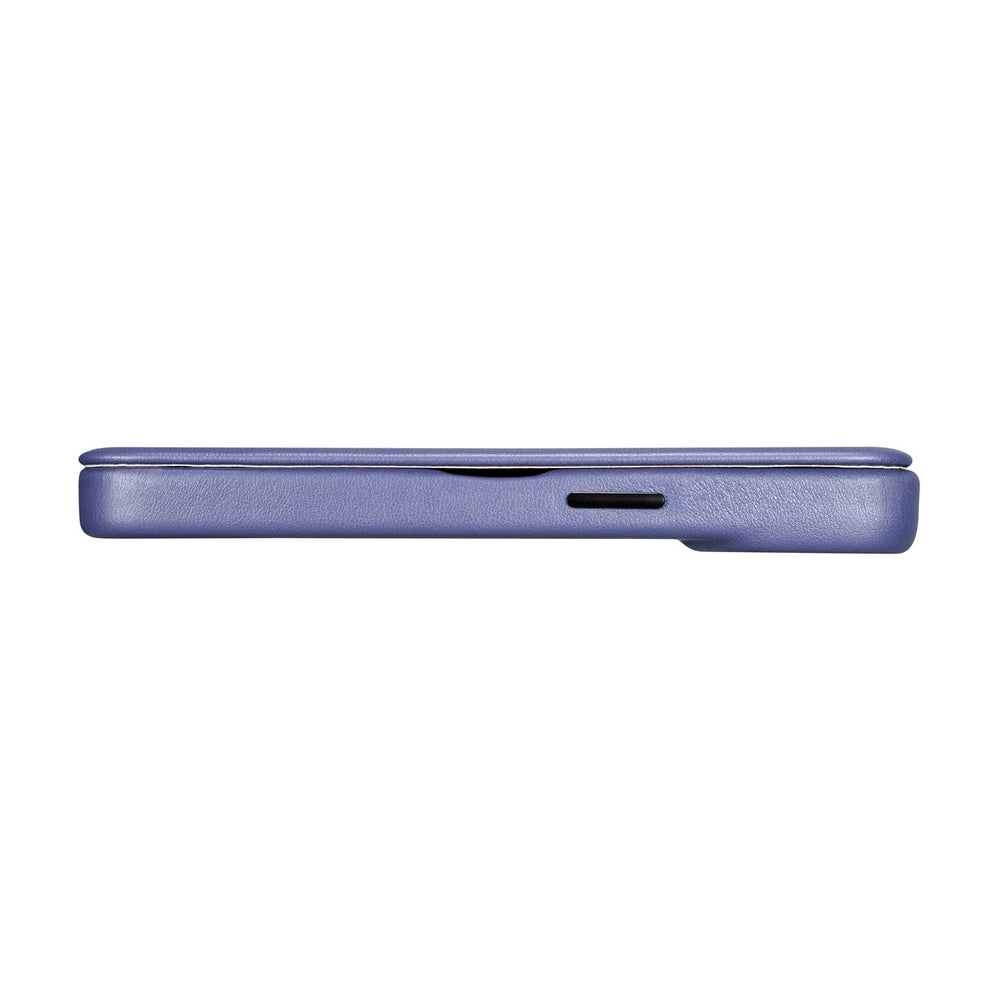 iCarer CE Premium læder Folio Case iPhone 14 Pro Magnetisk Flip læder Folio Case MagSafe Light Purple (WMI14220714-LP)