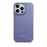 iCarer CE Premium læder Folio Case iPhone 14 Pro Magnetisk Flip læder Folio Case MagSafe Light Purple (WMI14220714-LP)
