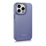 iCarer CE Premium læder Folio Case iPhone 14 Pro Magnetisk Flip læder Folio Case MagSafe Light Purple (WMI14220714-LP)