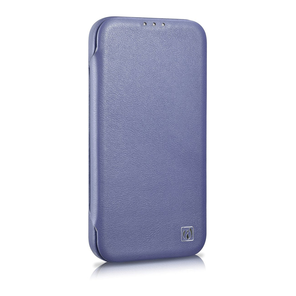iCarer CE Premium læder Folio Case iPhone 14 Pro Magnetisk Flip læder Folio Case MagSafe Light Purple (WMI14220714-LP)