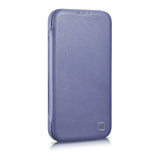 iCarer CE Premium læder Folio Case iPhone 14 Pro Magnetisk Flip læder Folio Case MagSafe Light Purple (WMI14220714-LP)