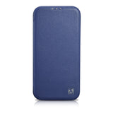 iCarer CE Premium læder Folio Case iPhone 14 Pro Magnetisk Flip læder Folio Case MagSafe Blue (WMI14220714-BU)