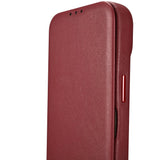 iCarer CE Premium læder Folio Case iPhone 14 Plus Magnetisk Flip læder Folio Case MagSafe Red (WMI14220715-RD)