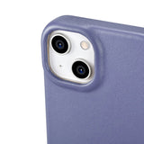 iCarer CE Premium læder Folio Case iPhone 14 Plus Magnetisk Flip læder Folio Case MagSafe Light Purple (WMI14220715-LP)