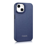 iCarer CE Premium læder Folio Case iPhone 14 Plus Magnetisk Flip læder Folio Case MagSafe Blue (WMI14220715-BU)