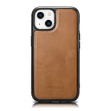 iCarer Leather Oil Wax case til iPhone 14 brun (WMI14220717-TN)
