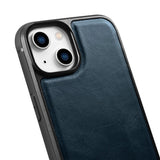 iCarer Leather Oil Wax case til iPhone 14 Plus blå (WMI14220719-BU)