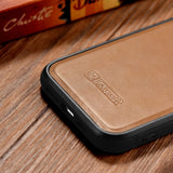 iCarer Leather Oil Wax case til iPhone 14 Plus brun (WMI14220719-TN)