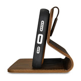 iCarer Oil Wax Wallet Case 2in1 Cover iPhone 14 Pro Anti-RFID Læder Flip Case Brunt (WMI14220722-TN)