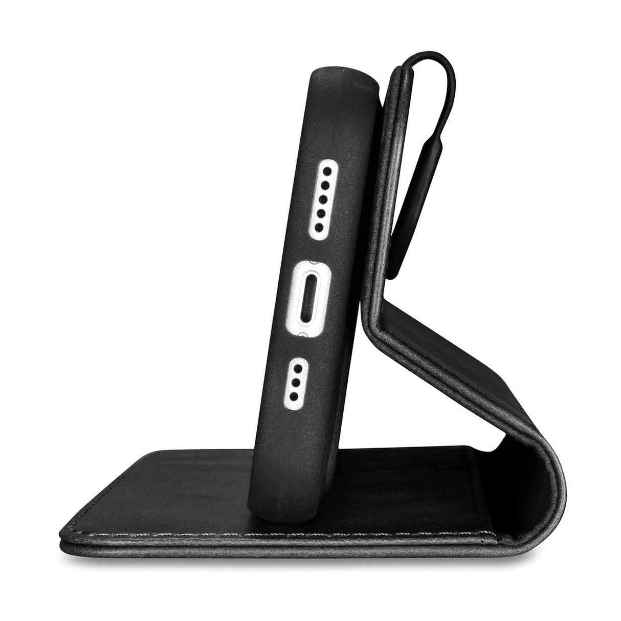 iCarer Oil Wax Wallet Case 2in1 Cover iPhone 14 Plus Anti-RFID Læder Flip Case sort (WMI14220723-BK)