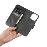 iCarer Wallet Case 2in1 Cover iPhone 14 Pro Læder Flip Cover Anti-RFID sort (WMI14220726-BK)