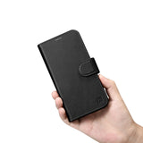 iCarer Wallet Case 2in1 Cover iPhone 14 Plus Anti-RFID Læder Flip Case sort (WMI14220727-BK)