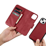 iCarer Wallet Case 2in1 Cover iPhone 14 Plus Anti-RFID Læder Flip Cover Red (WMI14220727-RD)