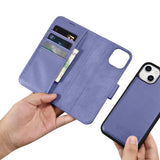 iCarer Wallet Case 2in1 Cover iPhone 14 Plus Anti-RFID Læder Flip Case Lys lilla (WMI14220727-LP)