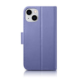 iCarer Wallet Case 2in1 Cover iPhone 14 Plus Anti-RFID Læder Flip Case Lys lilla (WMI14220727-LP)